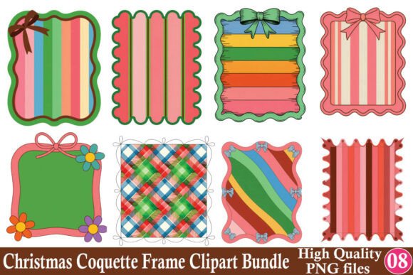 Download Coquette Christmas Frame Border Clipart - Premium Resources