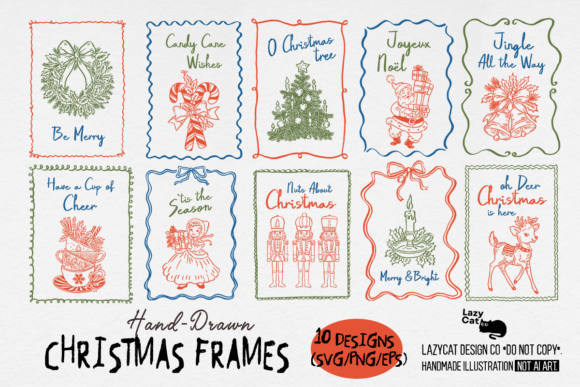 Download Christmas Frame Hand-drawn SVG Bundle - Christmas frame Collection