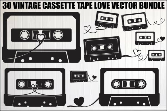 Download Vintage Cassette Tape Love Bundle - Cassette tape Collection