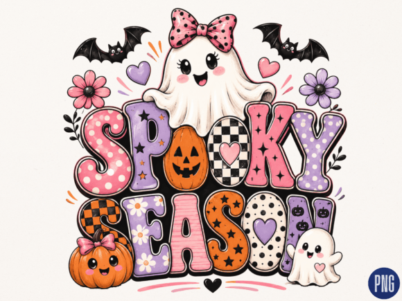 Download Spooky Season Ghost Typography PNG - Spooky Collection