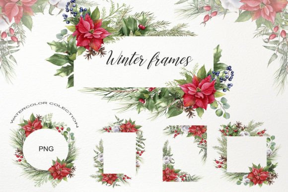 Download Watercolor Christmas Frame Clipart PNG - Christmas frame Collection