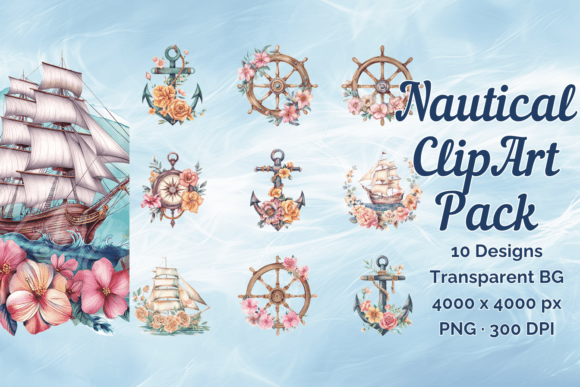 Download Nautical Clip Art Watercolor Pack - Clip art Collection