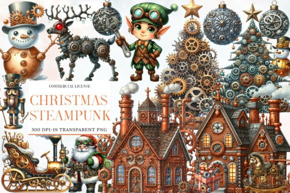 Download Christmas Steampunk Clipart - Steampunk Collection