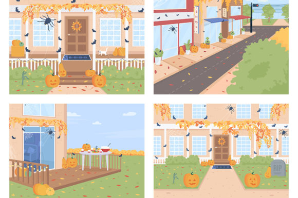 Download Outdoor Halloween Decorations Set - Premium Resources
